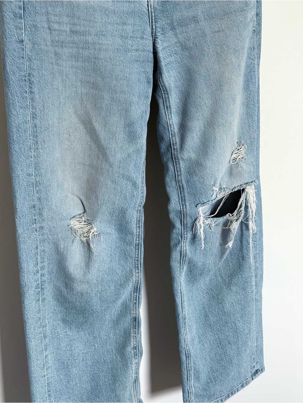 AYR Light Blue Wide-Leg Ripped Jeans - Picture 8 of 16